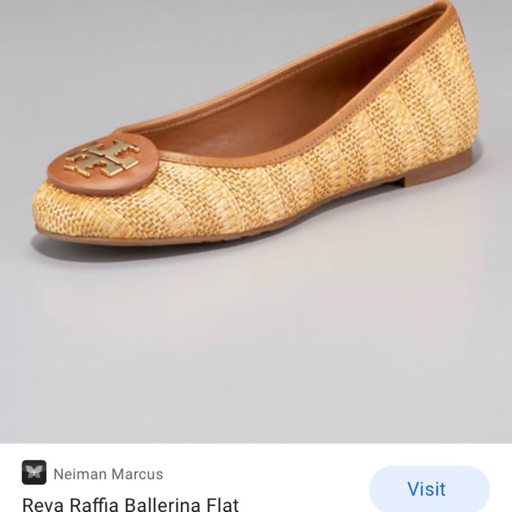 Tory Burch Reva Raffia Ballet Flat